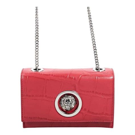 versus versace lion chain shoulder bag|Versus Versace Red Leather Lion Head Crossbody .